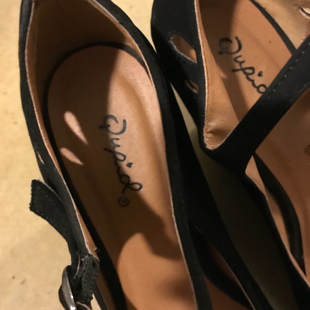 Black suede shoes